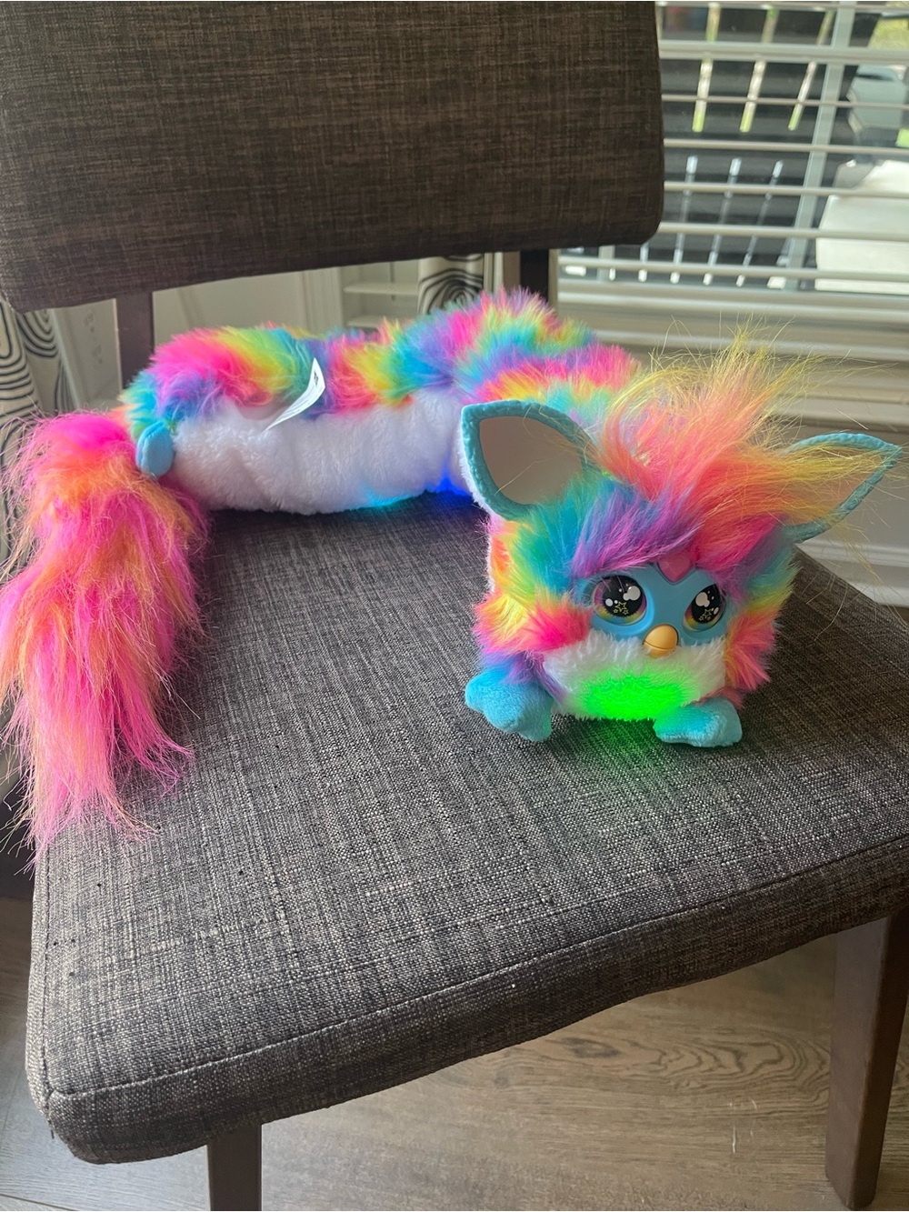 Rainbow DJ Long Furby Model:  G0668 Tested And Works Perfectly